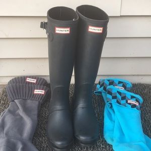 Hunter boots and socks